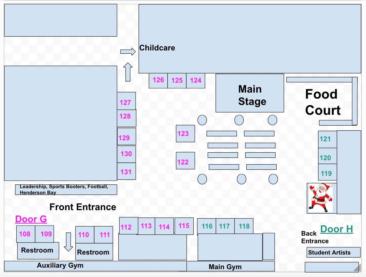 Tidefest 2023 Artist Booth Layout
